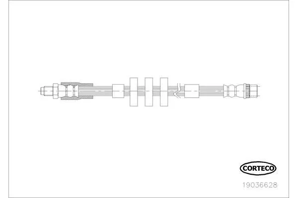 Fren Hortumu Ön Sağ veya Sol Peugeot 308 SW (05.2008->)  BSG 70-730-026