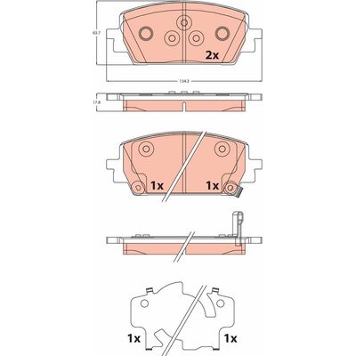 Fren Disk Balata Ön Kia Sorento (MQ4)(2020->)  TRW GDB2463