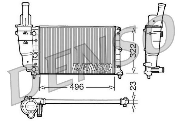 Su Radyatörü  DENSO DRM13003
