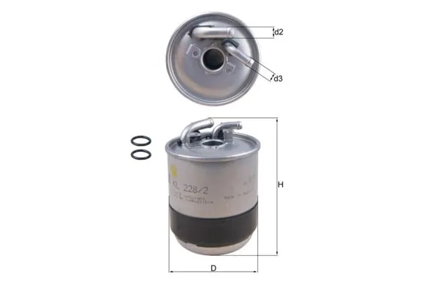 Yakıt Filtresi  Mercedes E -Serisi Sedan (BM 211)(01.2002->)  MAHLE KL 228/2D