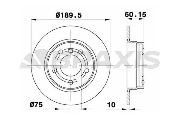 Fren Disk Ayna Arka Sağ ve Sol BMW 3 Serisi Compact (E46)(2001->)  BRAXIS AE0146