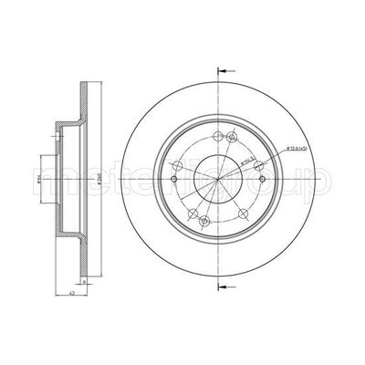 Fren Disk Ayna Arka Sağ ve Sol Honda Civic 3 Kapı (FN)(01.2007->)  CIFAM 800-957C