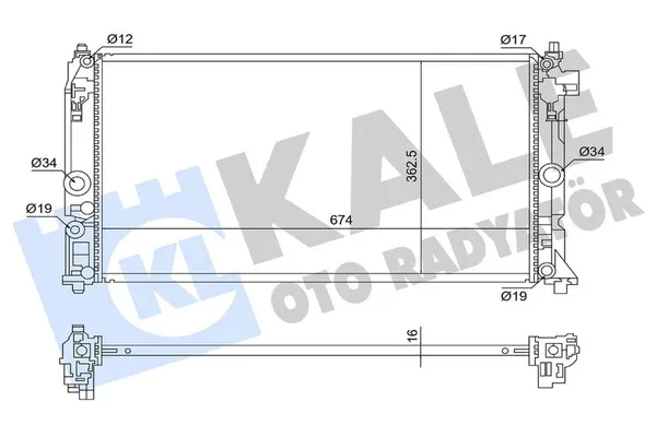 Su Radyatörü  Toyota C-HR (X10)(10.2016->)  KALE 363735