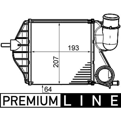Turbo Radyatörü  Lancia Musa (184)(10.2007->)  MAHLE CI 459 000P