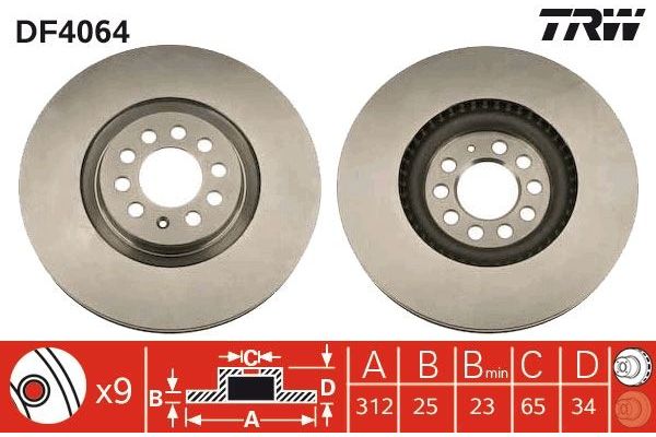 Fren Disk Ayna Ön Sağ ve Sol Audi S3 (8L)(11.1998->)  AYD 50374