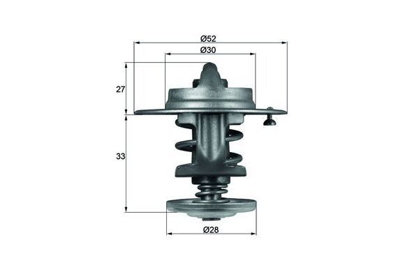 Termostat 83 °C  Toyota 4-Runner (N13)(1989->)  MAHLE TX 80 83