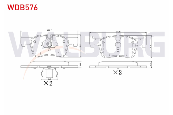 Fren Disk Balata Ön BMW 3 Serisi Touring (G21N)(07.2022->)  WALBURG WDB576