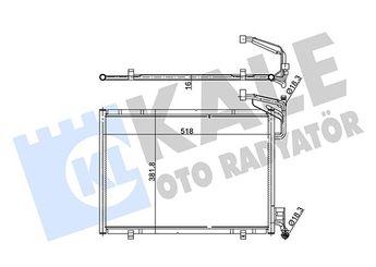 Klima Radyatörü  KALE 353870  C1B119710DB 1756410 1767117 1819980 1856010 C1B119710DA