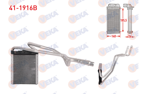 Kalorifer Radyatörü  Ford Tourneo Courier (C4A)(2013->)  VEKA 41-1916B