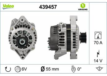 Alternatör  VALEO 439457  GXE2572 1204105 1204108 1204121 6204003 6204008 3493721 3493847 3493848 90356665 90413760 90443760 90443930 9163937 9512120 R1530001