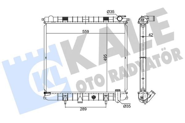 Su Radyatörü  Opel Astra H GTC (2004->)  KALE 350300