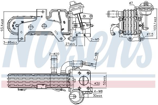 Egr Valfi  Volkswagen Golf V Variant (1K5)(05.2007->2009)  NISSENS 989420