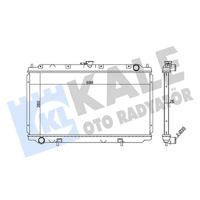 Su Radyatörü  Porsche Cayenne (Typ 92A)(02.2010->)  KALE 351860