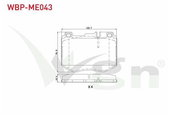 Fren Disk Balata Ön WGN WBP-ME043