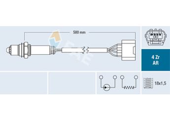 Oksijen (Lambda) Sensörü  FAE 75633  19316342 226933WY0A 22693-3WY0A 226931MR0A 22693-1MR0A 226933RC0A 22693-3RC0A 226933TA0B 22693-3TA0B