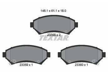 Fren Disk Balata Ön TEXTAR 2335801  1605067 18024962 18029828 19152498 18042442 1605384 1605947 18045382 18042214 18045380 18048030 19152666 19242606 88964119