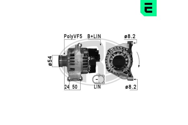Alternatör  Alfa Romeo MiTo (145)(2008->)  ERA 210948