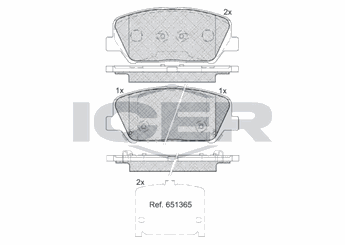 Fren Disk Balata Ön FERBE 76400  58101A6A70 581012VA20 58101-2VA20 581012VA70 58101-2VA70 58101-A6A70 58101A6A75 58101-A6A75 58101A2A25 58101-A2A25 58101A6A20 58101-A6A20 58101A7A20 58101-A7A20