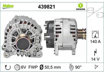 Alternatör  VALEO 439821  4E903023K 04E903023K