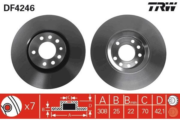 Fren Disk Ayna Ön Sağ ve Sol Saab 9-5 Combi (2001->)  OPEL ORJINAL 95526651