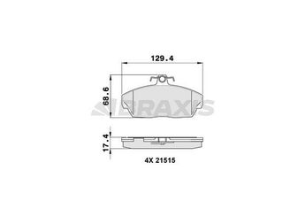 Fren Disk Balata Ön BRAXIS AA0153  45022S5AE51 SFP100360