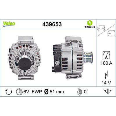 Alternatör  Mercedes ML -Serisi (BM 166)(06.2011->)  VALEO 439653