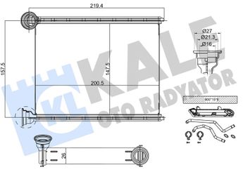 Kalorifer Radyatörü  KALE 370755  A1668300261 1668300261 166 830 02 61