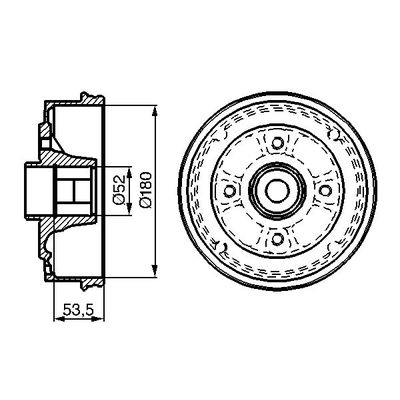 Kampana Arka Sağ veya Sol Renault R 19 (B/C/L53)(05.1992->)  BOSCH 0 986 477 112