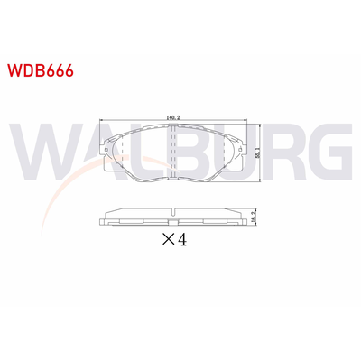 Fren Disk Balata Ön WALBURG WDB666
