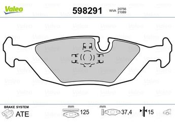 Fren Disk Balata Arka VALEO 598291  33425349 4196317 8968026