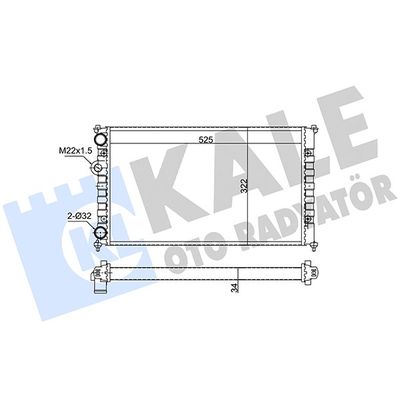 Su Radyatörü  Citroen C5 Break (05.2001->)  KALE 349235