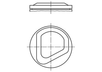 Piston (89.50MM-STD)  MAHLE 082 52 02  11251276893 11 25 1 276 893 11251278382 11 25 1 278 382 1278382
