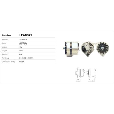 Alternatör  LUCAS ELEKTRIK LEA0871