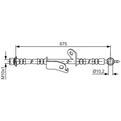 Fren Hortumu Ön Sağ veya Sol Toyota Avensis Combi (T27)(2008->)  BOSCH 1 987 481 657