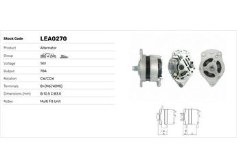 Alternatör  LUCAS ELEKTRIK LEA0270  LEA0270