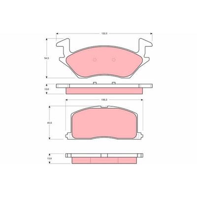 Fren Disk Balata Ön Toyota Starlet (P9)(1996->)  TRW GDB878