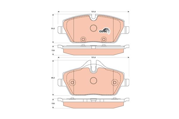 Fren Disk Balata Ön MINI Clubvan (R55)(2012->2015)  TRW GDB1870
