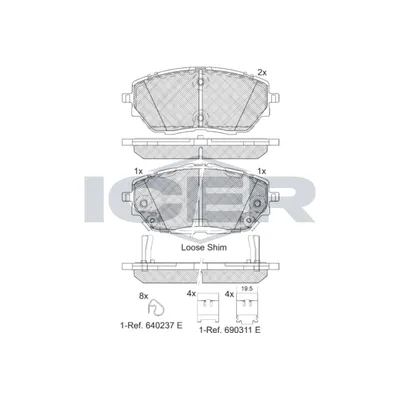 Fren Disk Balata Ön KALE BALATA 22782 184 15 MSH