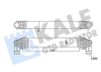Turbo Radyatörü  KALE 352420  1020622 7M0145805 95VW9L440AA 7M0.145.805