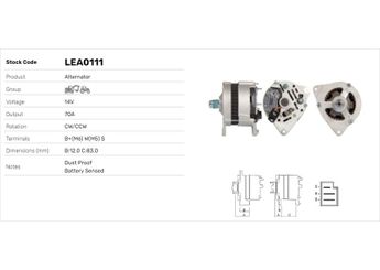 Alternatör  LUCAS ELEKTRIK LEA0111  E7NN10B376AB E7NN10B376BA 3701909M91