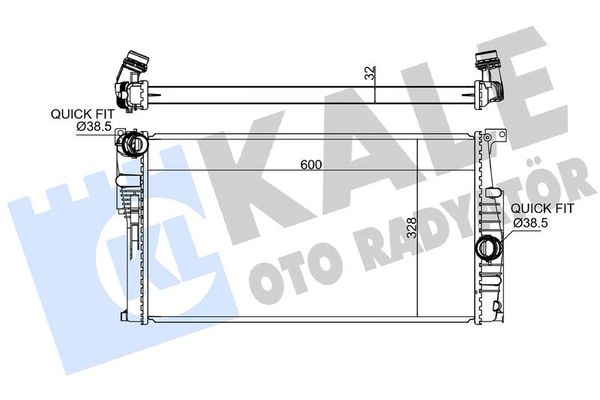 Su Radyatörü  BMW 1 Serisi 5 Kapı (F20)(2011->)  KALE 346075
