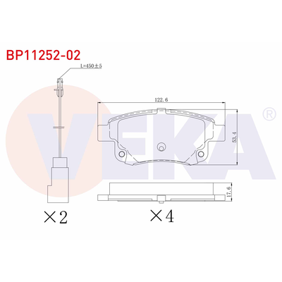 Fren Disk Balata Arka Ford Transit Kombi (TT9)(2006->)  VEKA BP11252-02