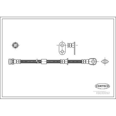 Fren Hortumu Ön Sağ veya Sol Mitsubishi Grandis (NA0W)(2004->)  CORTECO 19033592