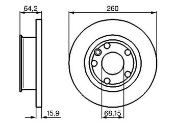 Fren Disk Ayna Ön Sağ ve Sol BOSCH 0 986 478 547  986478547 701615301 701 615 301 701615301C 701 615 301 C