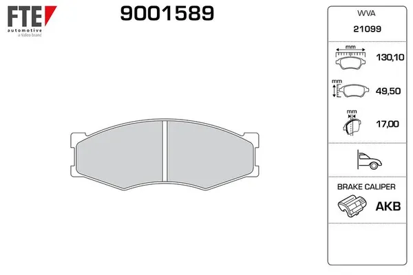 Fren Disk Balata Ön Nissan Bluebird 4 Kapı/ Traveller [SW] (U11)(05.1984->)  FTE 9001589