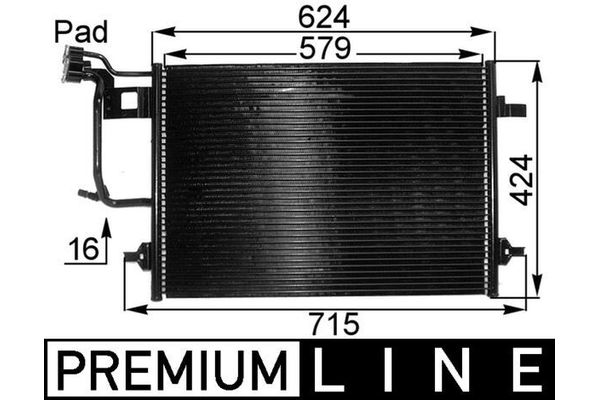 Klima Radyatörü  Audi S4 Avant (B5)(11.1994->)  MAHLE AC 242 000P