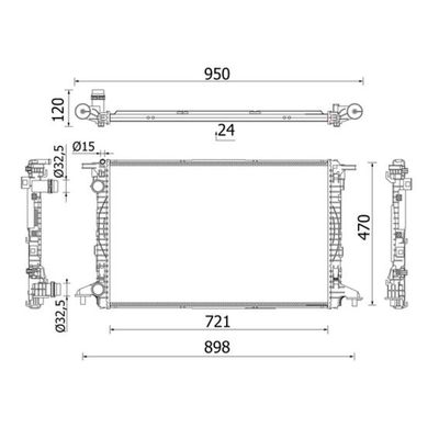 Su Radyatörü  Audi A7 Sportback (4KA)(11.2017->)  MAHLE CR 2179 000S