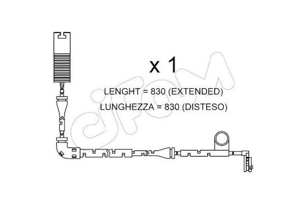 Balata İkaz Kablosu Ön CIFAM SU.327
