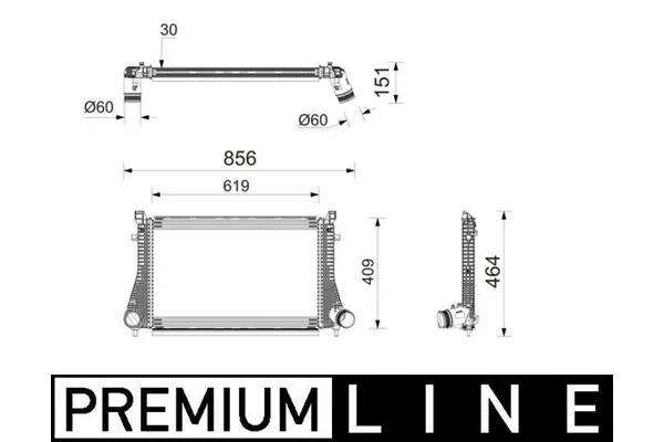Turbo Radyatörü  Volkswagen Tiguan Allspace (BJ2)(05.2021->)  MAHLE CI 745 000P