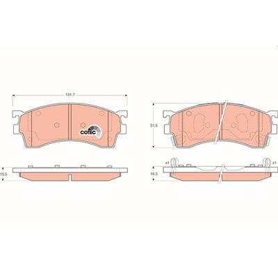 Fren Disk Balata Ön Mazda Premacy (CP)(03.1999->)  TRW GDB3209